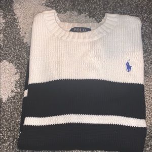 Polo by Ralph Lauren black&cream striped sweater
